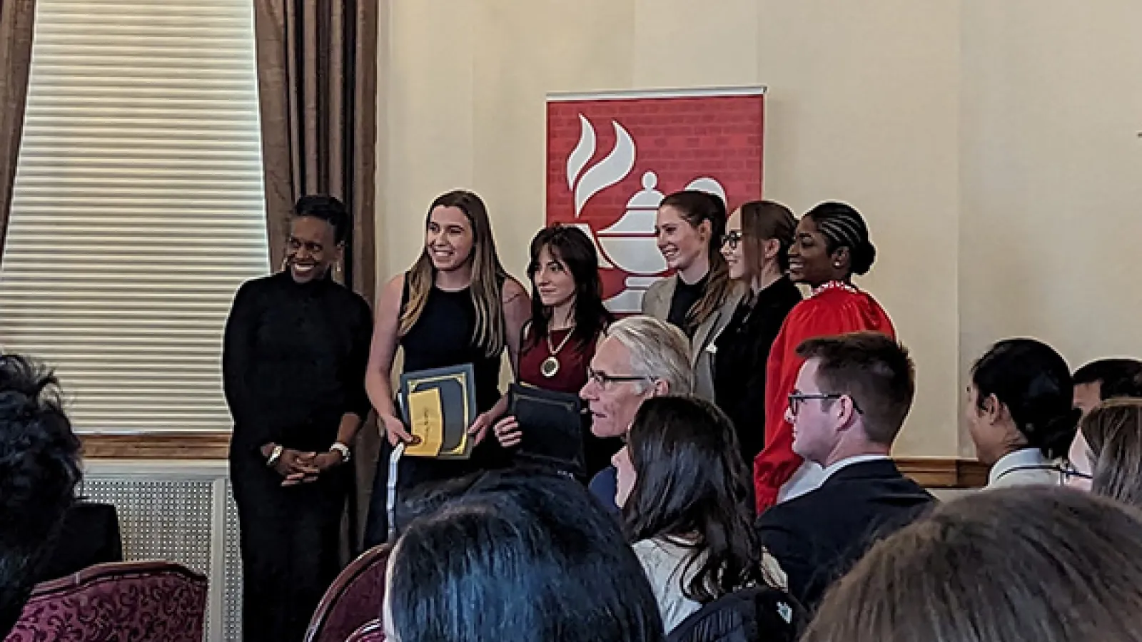 Picture of Sydney Petz and Caitlin O'Brien amongst other Denman Winners