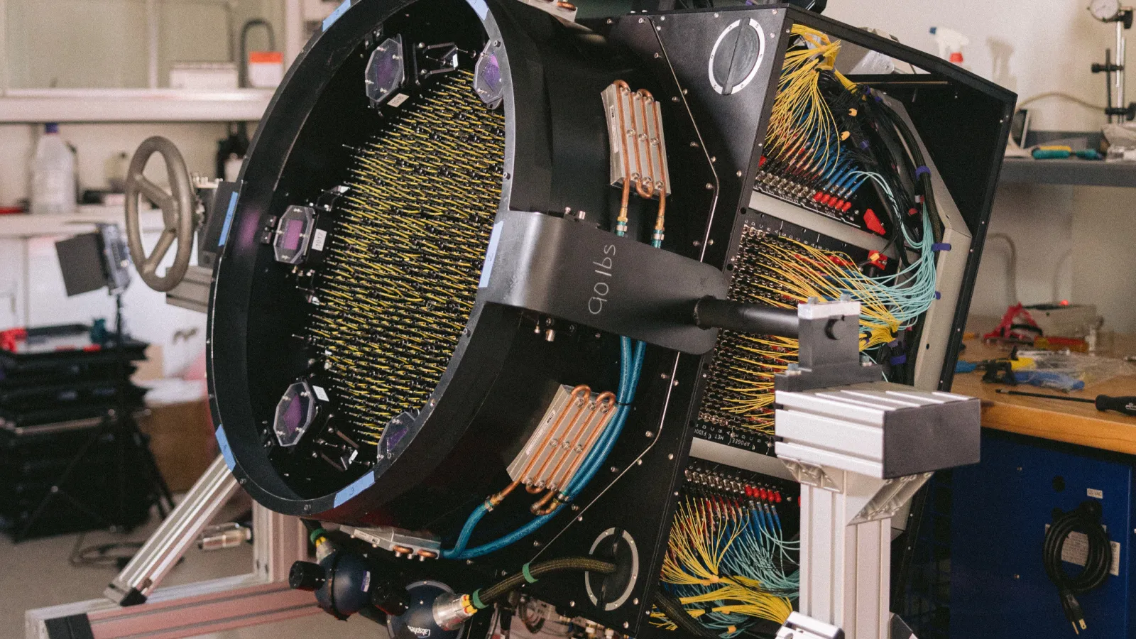 Sloan telescope FPS in the OSU lab prior to shipment