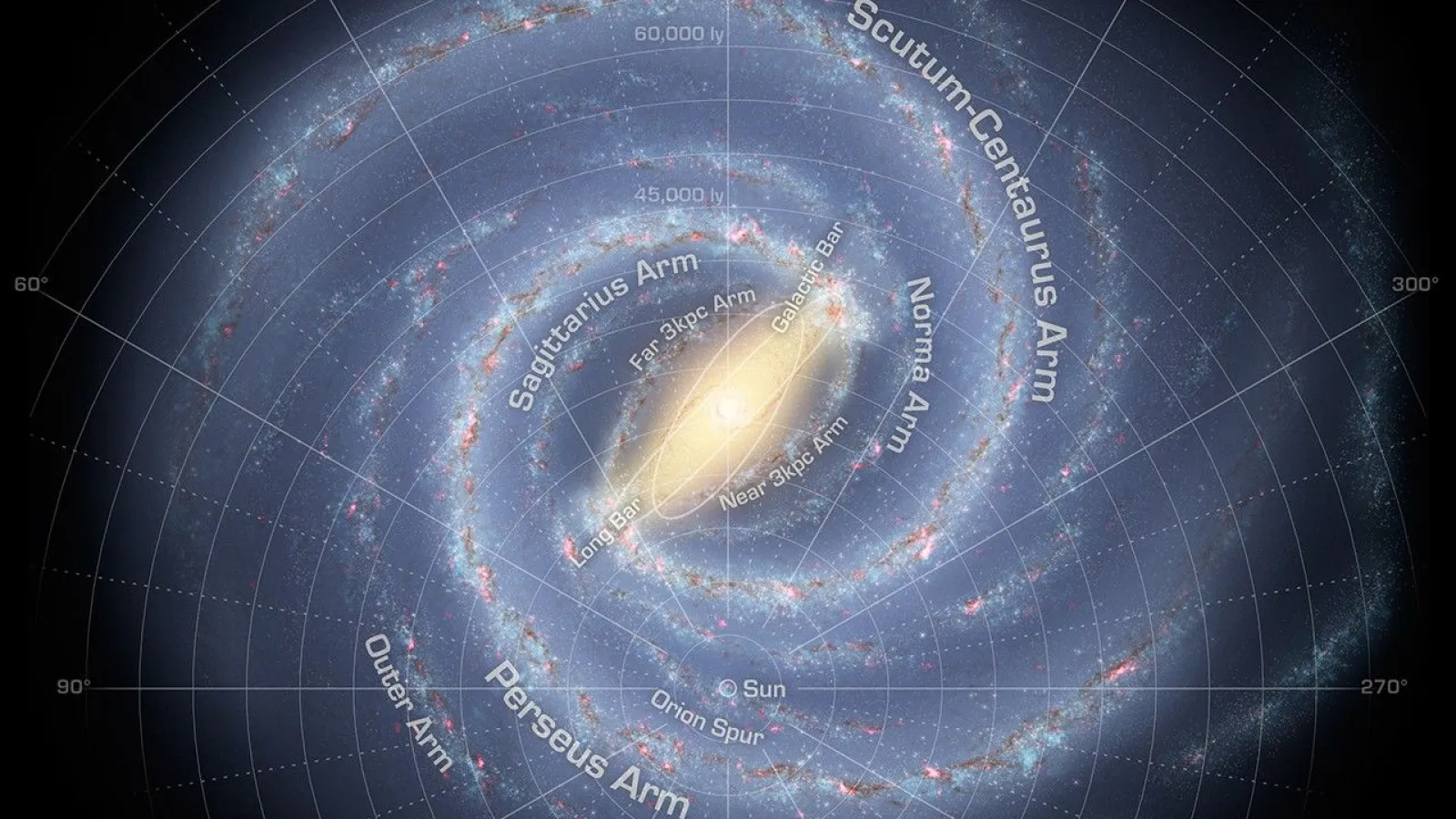 Milky Way Galaxy from Above
